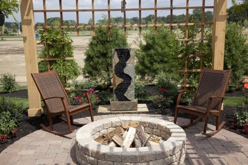 Outdoor Fire Pit by Deep Blue Pools and Spas